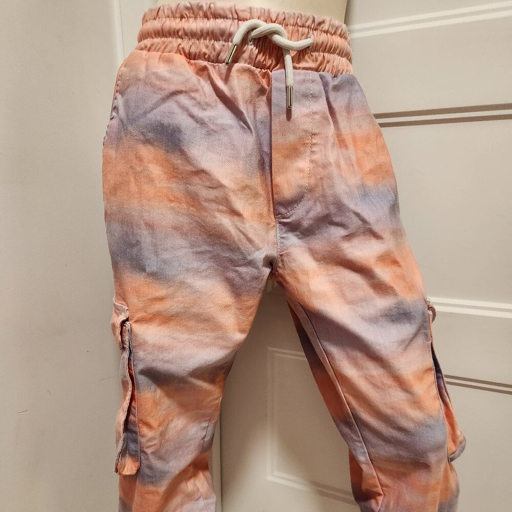 boohooMAN Tie-Dye Cargo Jogger Pants – Size L – Unisex Fit – 30x39